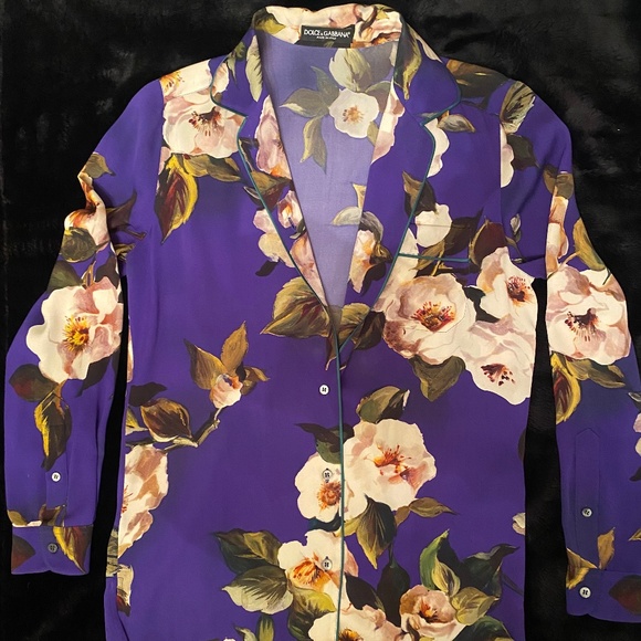 DOLCE & GABANNA ""Small""/Size 36 Silk Top - Picture 1 of 7